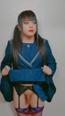 【Cross-dressing】Chin Musume's Ejaculation ❤13 Winter Sailor Suit